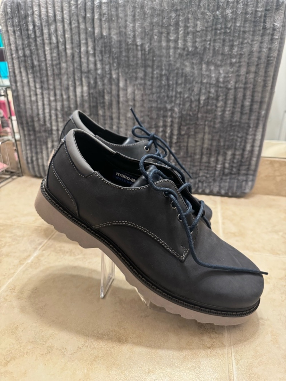 Rockport Navy Blue Lace-Up Derbys